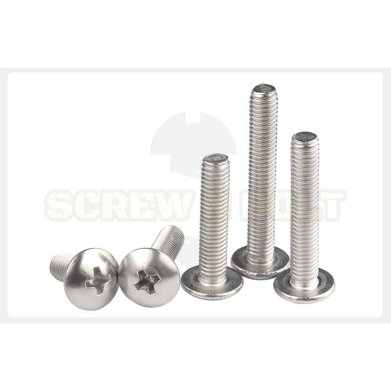 น็อต สกรู หัวร่ม หัวกระทะ แฉก T+ สแตนเลส 304 เกลียวมิล M2 M2.5 M3 / Truss Head Phillip Machine Screw SUS304 M2 M2.5 M3 - รูปที่ 7