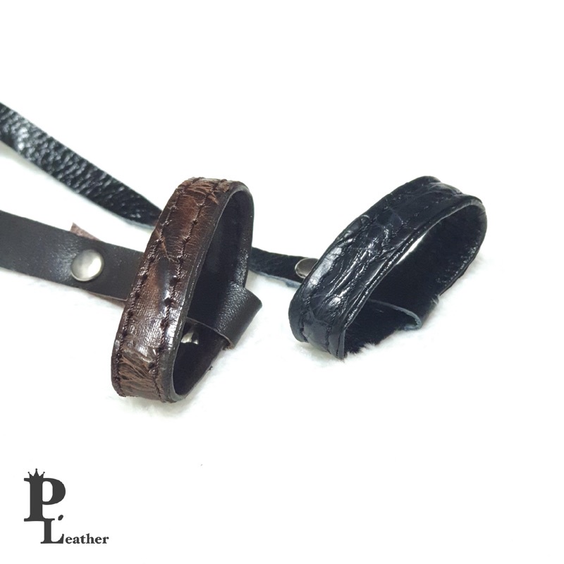 P.Leather🐊พร้อมส่ง ห่วงเข็มขัด หูเข็มขัด หูสายกระเป๋า หนังจระเข้แท้ สำหรับเข็มขัด กระเป๋า หนังแท้