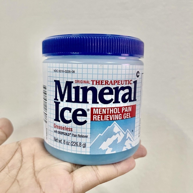 Mineral Ice Menthol Pain Relieving Gel บรรเทาอย่างมีประสิทธิภาพที่ให้ความรู้สึกเย็นสบาย