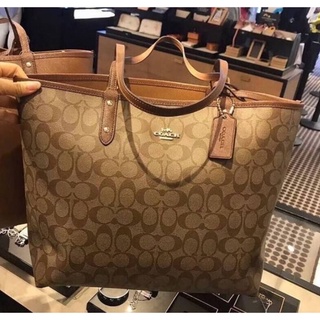 ✴️DONT MISS!✴️ COACH FACTORY TOTE BAG SIGNATURE LEATHER WITH CLUTH