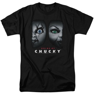 [S-5XL] เสื้อยืดผ้าฝ้าย พิมพ์ลาย Bride Of Chucky Happy Couple X IBdcpp48IGlmoj03 สําหรับเจ้าสาว