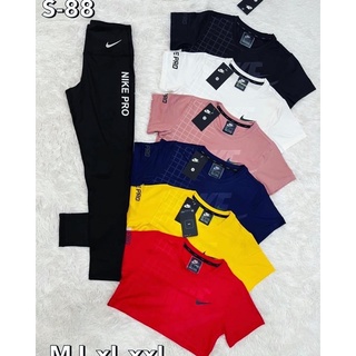 พรี 4 วัน 💕Nike💯 ชุดเซ็ตออกกำลังกาย เสื้อยืด เสื้อออกกำลังกาย ชุดเข้าเซต ชุดต่อยมวย ชุดวิ่ง set Nike