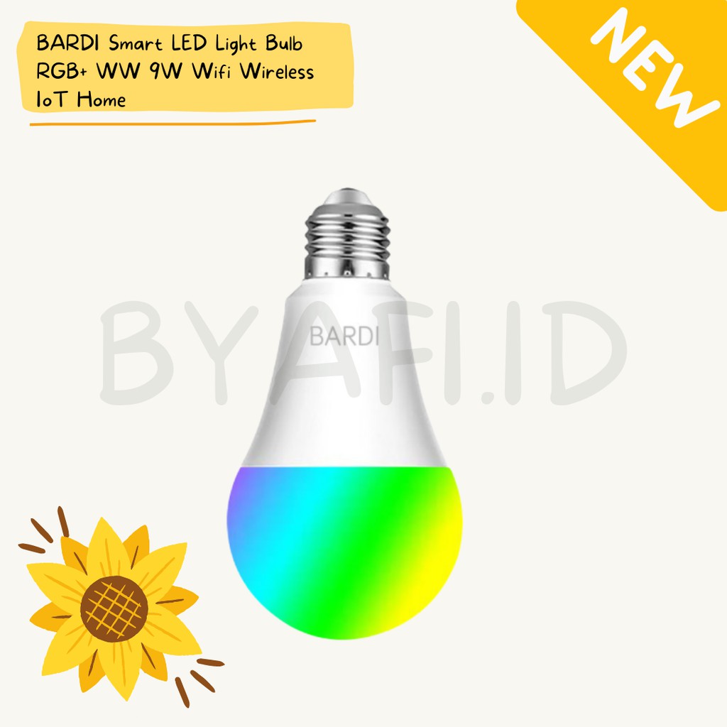 [ใหม่] Bardi หลอดไฟ LED อัจฉริยะ RGB+ WW 9W Wifi ไร้สาย IoT Home