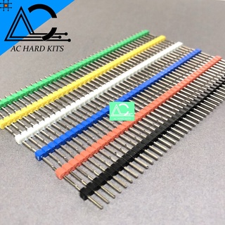 1x40 Pin 2.54mm Single Row Male ก้างปลา สีดำ