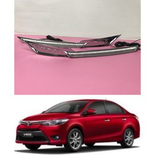 ฝาครอบไฟหน้า Toyota Vios 2014 โครเมียมพร้อมเดย์ไลท์