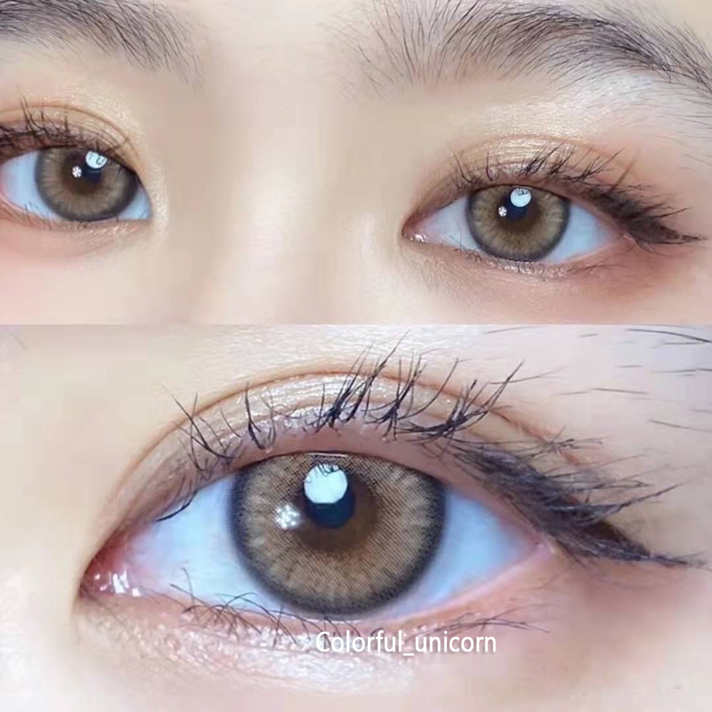 มาใหม่ล่าสุดเลนส์gradedColorful Unicorn คอนแทคเลนส์สายตาสั้น 2 ชิ้นคอนแทคเลนส์สีนุ่มใช้รายปีเกรด 0.0