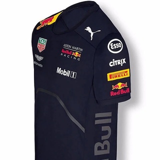 [เสื้อผ้าแบรนด์ ลดราคาพิเศษ] เสื้อยืด แขนสั้น ลายรถแข่ง F1 สีแดง แฟชั่นฤดูร้อน สําหรับรถจักรยานยนต์