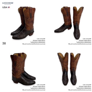 บูทคาวบอย LUCCHESE Boots หนังเเท้  งานอเมริกา