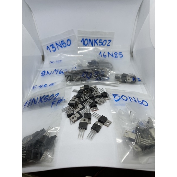 13N50 11nk50z 50n6016n25 60nf06 8nm60 10nk50zto220 N-Chanel MOSFET1ชิ้น ของใหม่ มือหนึ่ง ทักแชทได้ค่