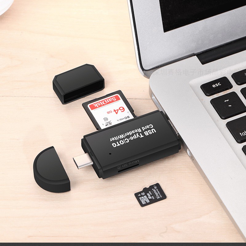 SD/MicroSD(TF) Card Reader to Type-c / Micro USB / USB OTG adapter USB3.0 การ์ดรีดเดอร์ ตัวอ่าน SD card