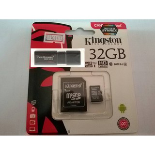 Micro SD 32GB Class10 Kingston (SDCS) และ เฟลชไดร์ 32GB Kingston (DT100G3) USB 3.0