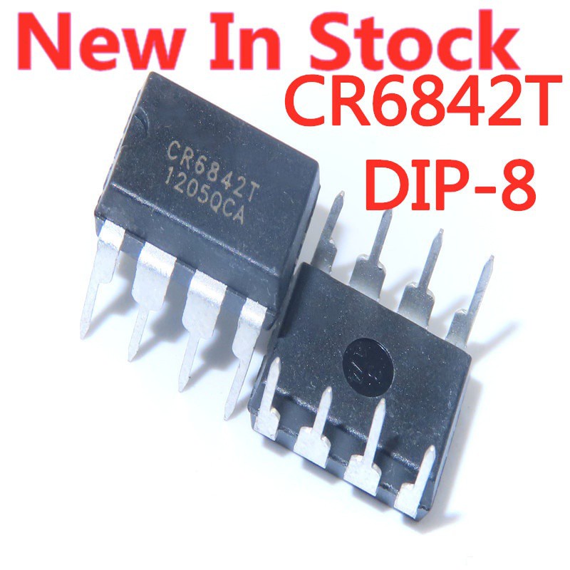 5 ชิ้น/ล็อต 100% คุณภาพ CR6842 CR6842T DIP-8 offline switching power supply IC ใหม่
