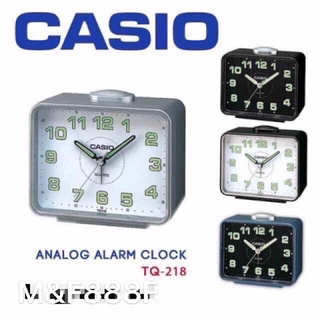 นาฬิกาปลุก คาสิโอ (CASIO) เสียงกระดิ่งดัง พรายน้ำ เดินกระตุก Casio  รุ่น TQ-218 ของแท้ รับประกันศูนย์ 1 ปี. TQ218