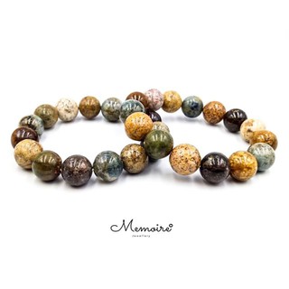 สร้อยข้อมือหินแท้ Ocean Jasper ขนาด 12,14 มิล