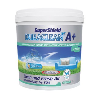 สีน้ำทาฝ้า TOA SUPERSHIELD DURACLEAN A+ #D777 ด้าน 2.5 แกลลอน