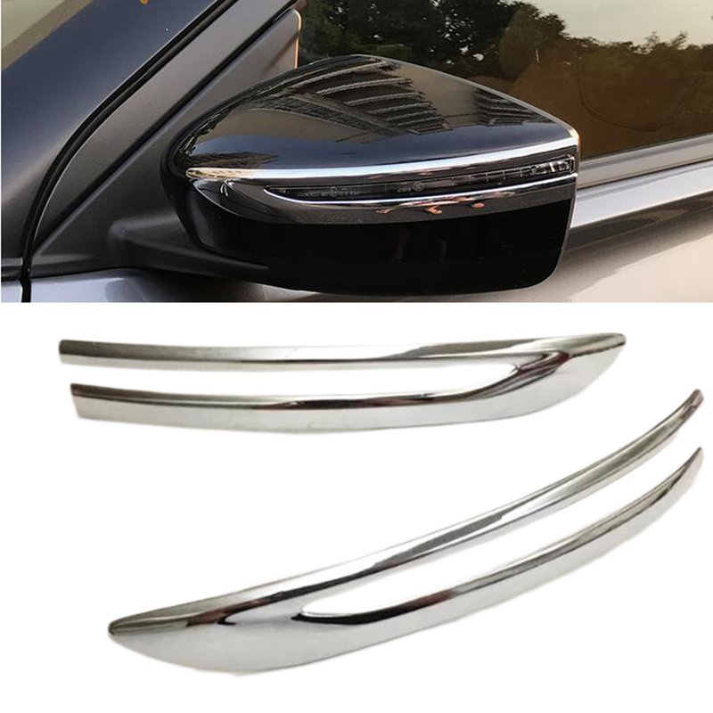 Car Chromed Rearview Mirror Decorative Cover Trim 2pcs For Nissan Kicks