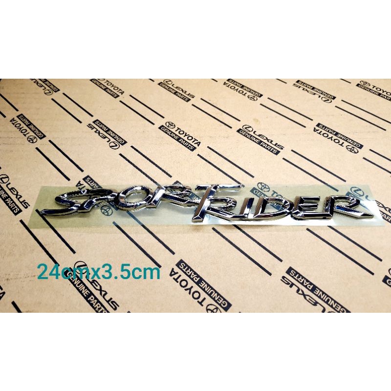 Logo SPORTRIDER ฝาท้าย ของแท้ โลโก้ ฝาท้าย ชุบโครเมียม