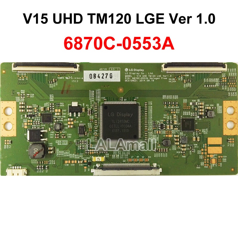 บอร์ดลอจิก TCON V15 UHD TM120 LGE Ver 1.0 6870C-0553A TV T-CON 1 ชิ้น