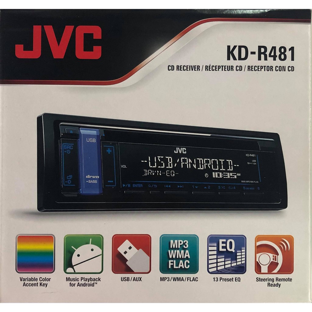 เครื่องเล่น CD MP3 USB JVC KD-R481