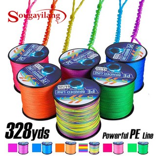 Sougayilang สายเอ็นตกปลา สายเบ็ด PE รองรับน้ำหนัก 6.3 - 32.8 กก. สำหรับตกปลาน้ำเค็ม ยาว 300 เมตร สายpe สายเอ็นตกปลา  เอ็นตกปลา