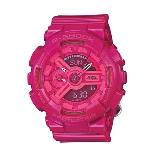 Casio G-Shock Mini นาฬิกาข้อมือผู้หญิง สายเรซิ่น รุ่น GMAS110CC-4 - สีชมพู จากร้าน henghengwatch