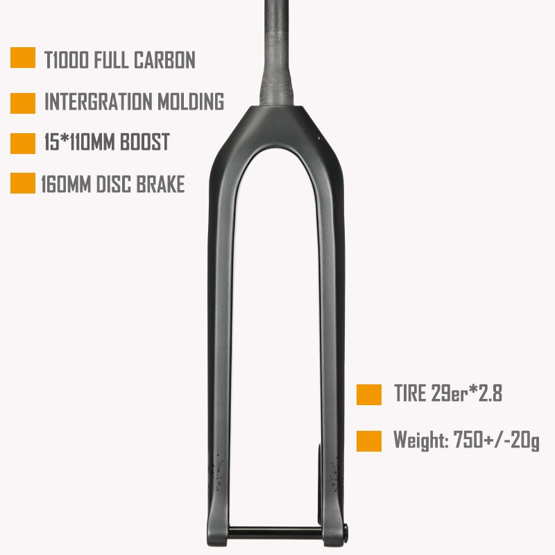{new}Boost MTB Carbon Fork 29er 110*15mm Downhill Fork Mountain Bike