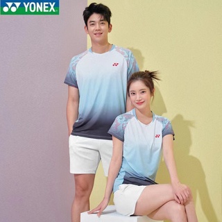 Yonex ใหม่ เสื้อยืดลําลอง แขนสั้น ระบายอากาศ แห้งเร็ว สไตล์เกาหลี สําหรับผู้ชาย และผู้หญิง เหมาะกับการเล่นกีฬาแบดมินตัน