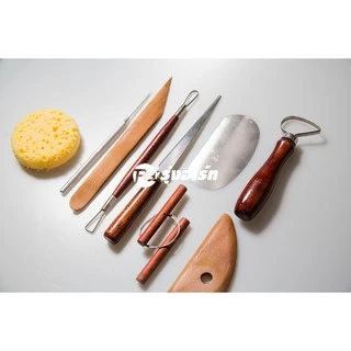 เครื่องมือปั้นดินเผา C-14 (ชุด 9 ชิ้น) สำหรับตกแต่งดินเหนียว งานเซรามิกส์ ดินน้ำมัน ดินปั้น