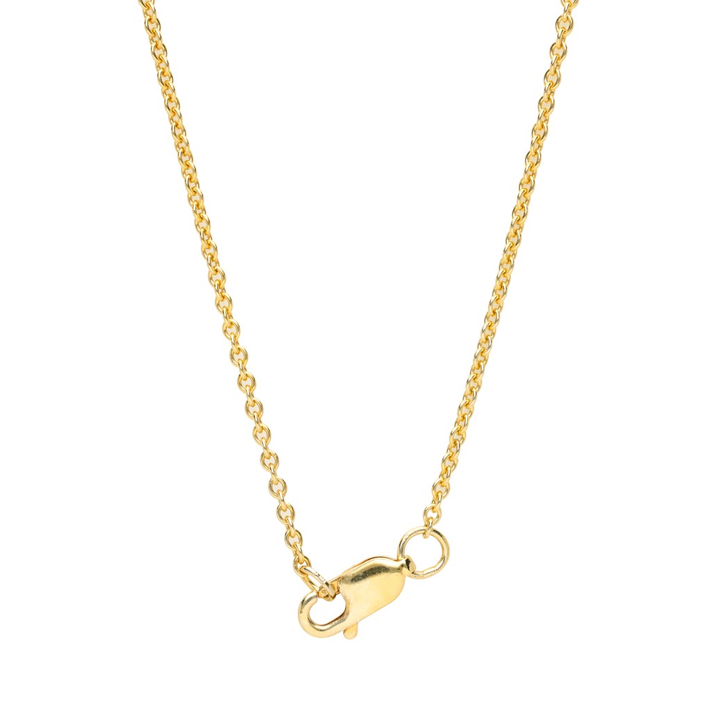 Gemondo สร้อยเงิน 925 ชุบทอง 24K ลายเคเบิล ยาว 45 cm: สร้อยเงินแท้ สร้อยเงินชุบทอง