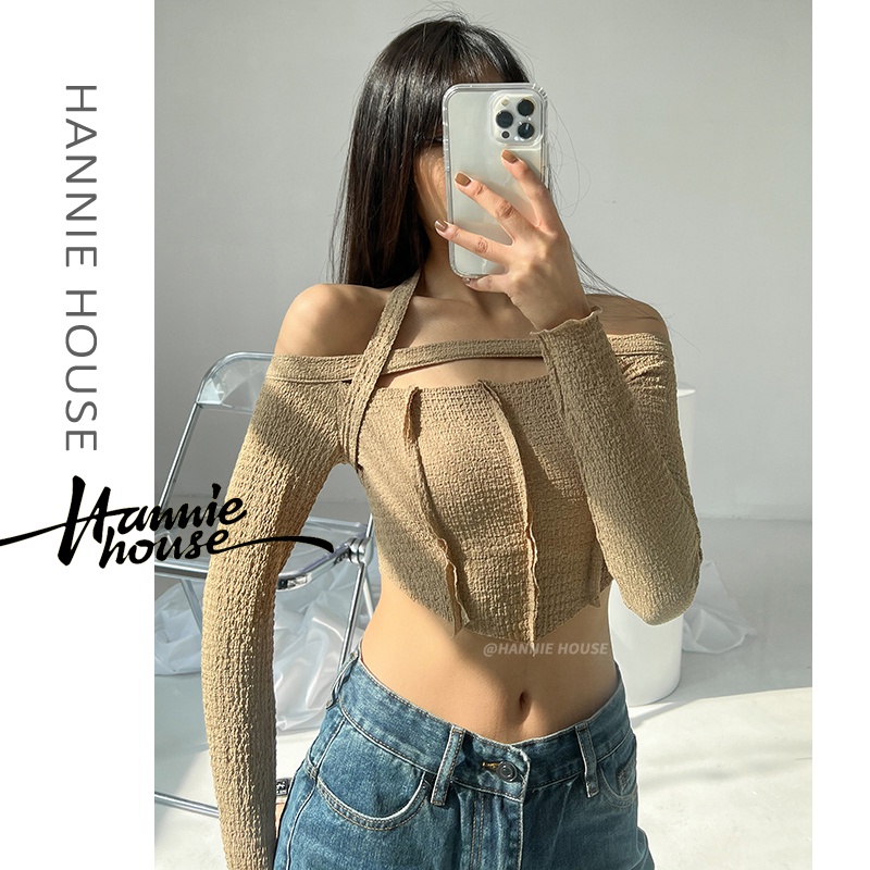 เสื้อท็อปส์คอเรือ Halter Exposed สะดือ Only สําหรับผู้หญิง
