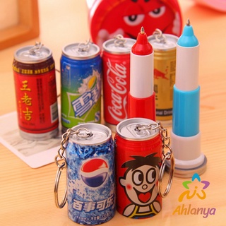 Ahlanya ปากกาลูกลื่น ทรงน้ำอัดลม 3in1 ปากกา พวงกุญแจ หรือของสะสม  Drink pen