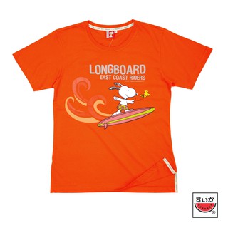 เสื้อยืดโอเวอร์ไซส์SUIKA (แตงโม) - เสื้อแตงโม เสื้อยือคอกลม SNOOPY ลายเซิฟ (SN.O-019)S-3XL