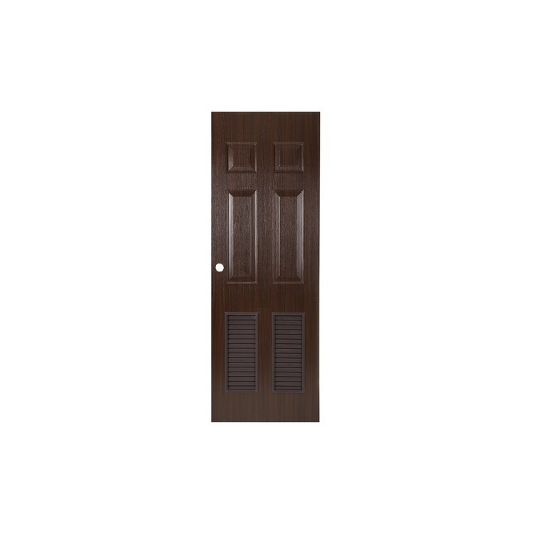 ประตู UPVC ภายใน AZLE LT04 เกล็ด 70X200 ซม. โอ๊คน้ำตาล | AZLE | LT04 TK เกล็ด ประตู UPVC ประตู Door and Window Sale ประต