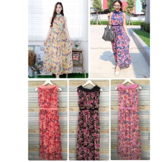 Summer Flower Maxi Dress