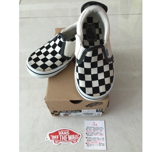 รองเท้าสวมเด็ก VANs of the Wall ของแท้จสกญี่ปุ่น มือ 2 สภาพใหม่ ไซส์ US 11 / EUR 28 / CM 17