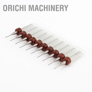 Orichi Machinery 10 ดอกสว่านคาร์ไบด์ 0.8 มม. ใบมีดทังสเตนเหล็ก Cnc / Pcb เครื่องแกะสลัก