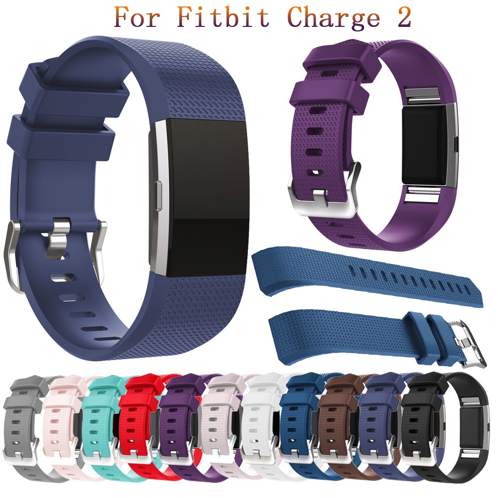 สายนาฬิกาข้อมือซิลิโคน แบบนิ่ม สําหรับ Fitbit Charge 2 Smart Charge 2 Sport Watch