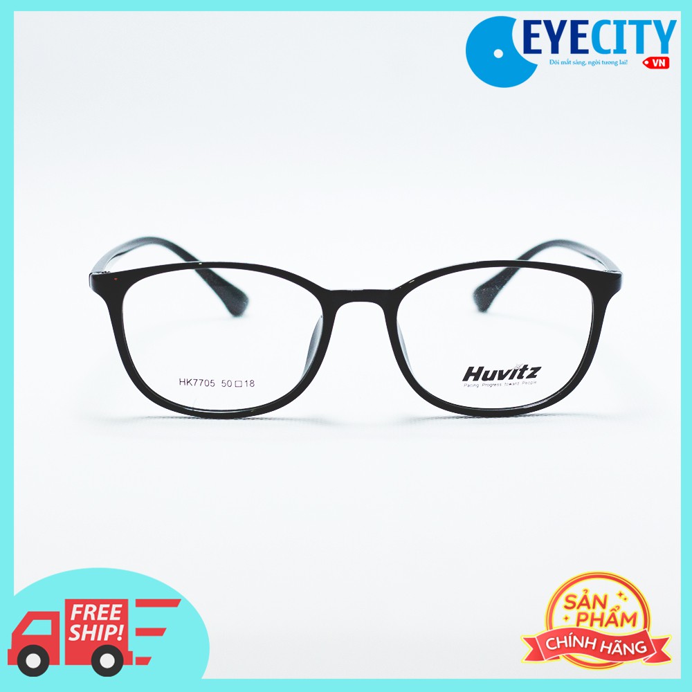กรอบแว่นตาแฟชั่นเกาหลี HUVITZ พลาสติกสีดํา HK7705 - C1