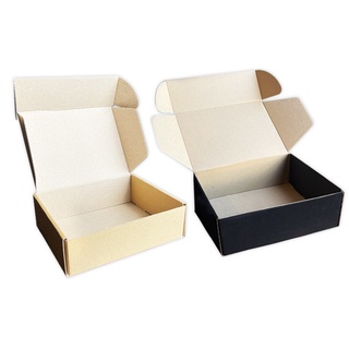 กล่องหูช้าง เบอร์ A กล่องลูกฟูกพัสดุไปรษณีย์ ฝาเสียบ 25 กล่อง/แพ็ค สีคราฟ สีดำ แดง glombox
