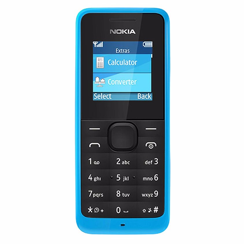 โทรศัพท์มือถือโนเกีย ปุ่มกด NOKIA 105  (สีฟ้า)  3G/4G รุ่นใหม่ 2020