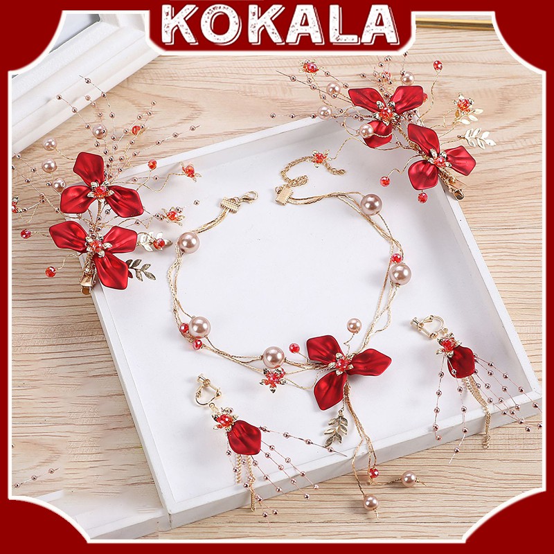 ชุดผมเจ้าสาวสร้อยคอและต่างหูเจ้าสาว KOKALA CM002