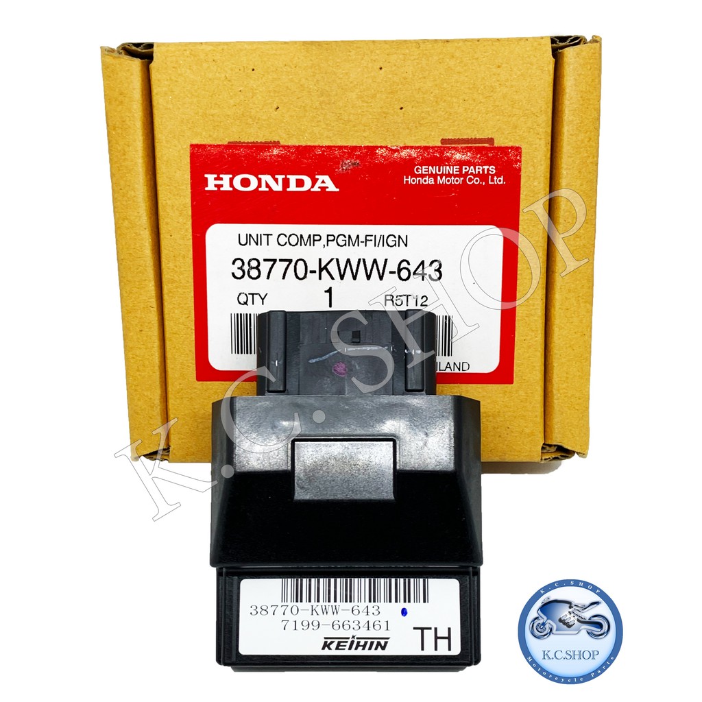 กล่องCDI WAVE110i กล่องหัวฉีด กล่องECU ECM PGM-FI UNIT แท้ศูนย์HONDA100% 38770-KWW-643 หรือ 38770-KW