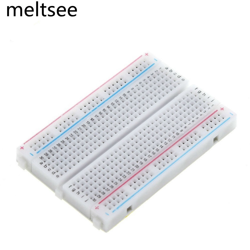 บอร์ดวงจร 400 points solderless pcb Mini Universal Test Protoboard DIY Bread Board 1 ชิ้น