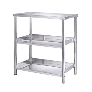 MESTER รุ่น SH8086-1 โต๊ะอเนกประสงค์ 3 ชั้นวาง สเตนเลส สตีล AISI 201 ขนาด 80 x 50 x 86 ซม.(สินค้าต้องประกอบ)