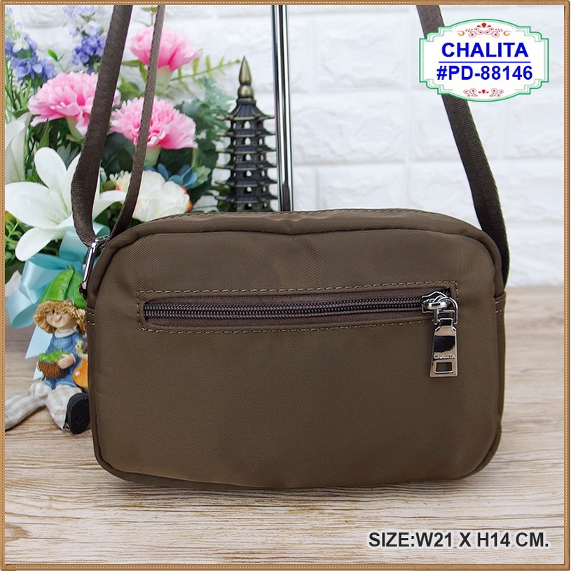 กระเป๋าสะพายสายยาว รุ่น PD-88146 ยี่ห้อ CHALITA  #กระเป๋าสะพายข้าง #มีเก็บปลายทาง #กระเป๋าสะพาย