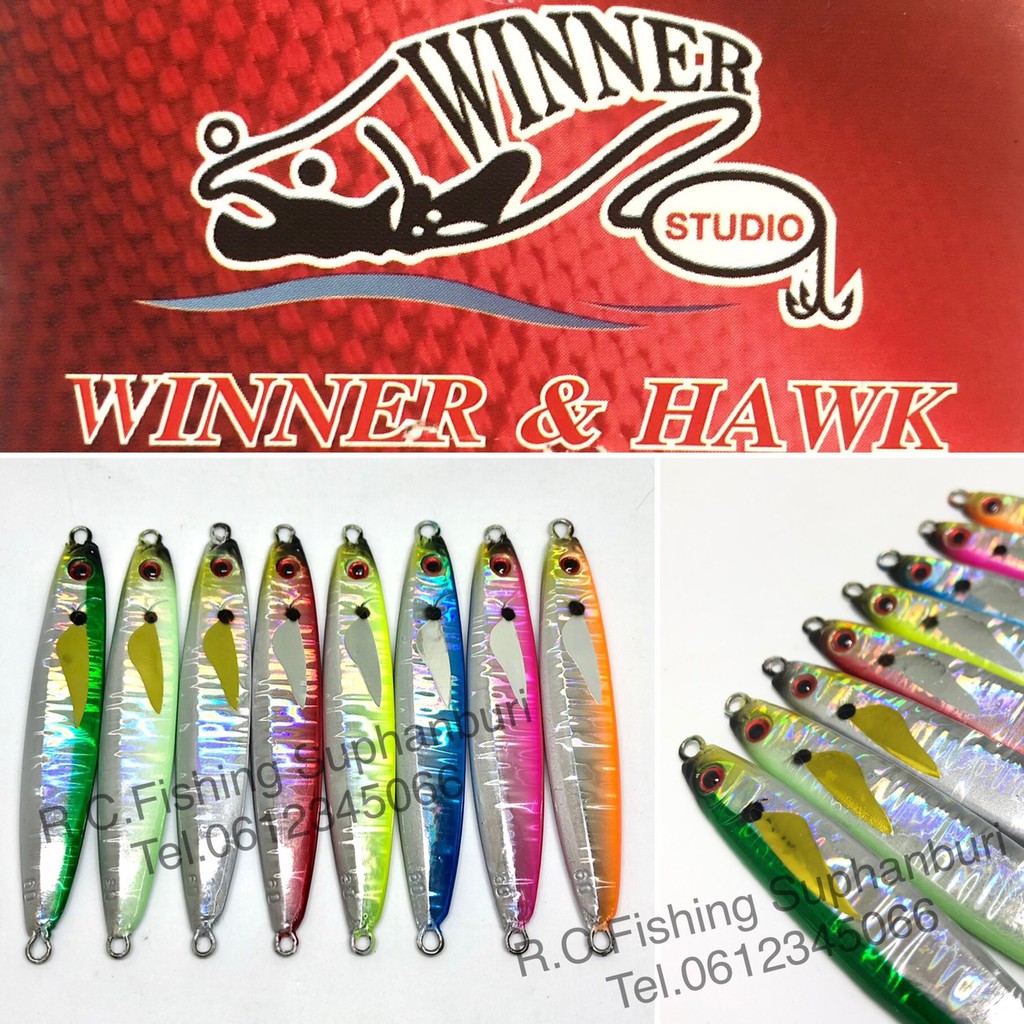 เหยื่อจิ๊ก ตกปลาทะเล / Metal Jig Winner & Hawk Eagle 40 - 80 กรัม