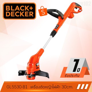 BLACK &amp; DECKER เครื่องตัดหญ้าไฟฟ้า 450w.  รุ่น GL5530-B1 3in1 แบรคแอนด์เดรกเกอร์  GL5530 ,GL4525 ขนาด450wมีล้อเข็น