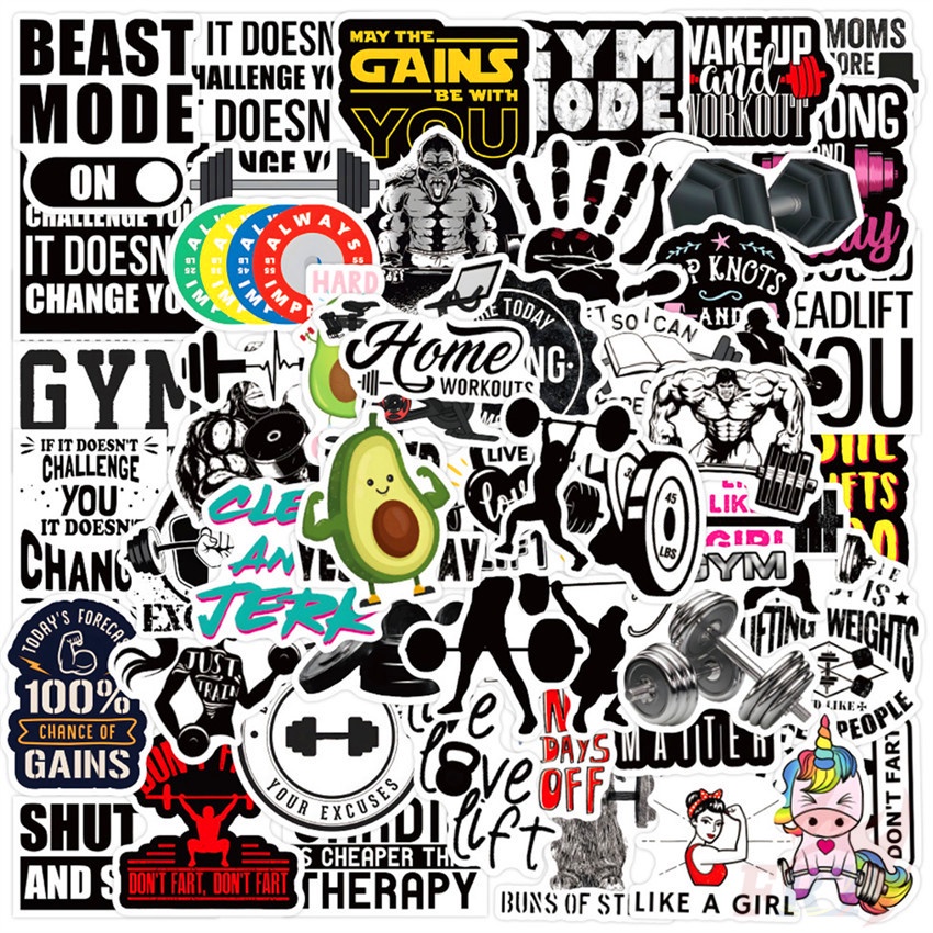 ❉ GYM Fitness Slang Series 01 สติ๊กเกอร์ ❉ 50Pcs/Set Waterproof DIY Fashion Decals Doodle สติ๊กเกอร์ - รูปที่ 3