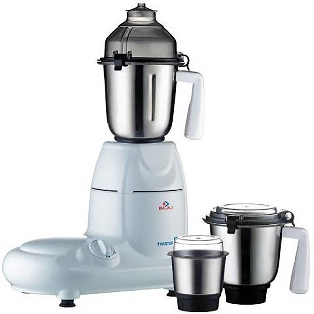 Bajaj Twister 750Watt Mixer Grinder With 3 Jars (White) Shopee Thailand