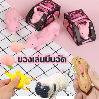 🎇เตรียมจัดส่ง🎇ของเล่นบีบอัด ของเล่นเด้งช้า หมูลาร่า หมายืด คลายเครียด TikTok ตุ๊กตาน้องหมายืดได้หดได้